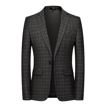 Schwarzer Karo Blazer Modern Slim Fit - BerlinGlamour