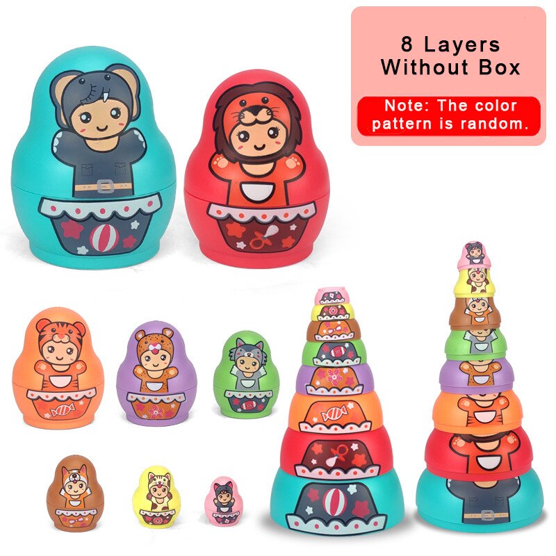 Bunte Kinderpuppen Matroschka Holzpuppen Sammlung