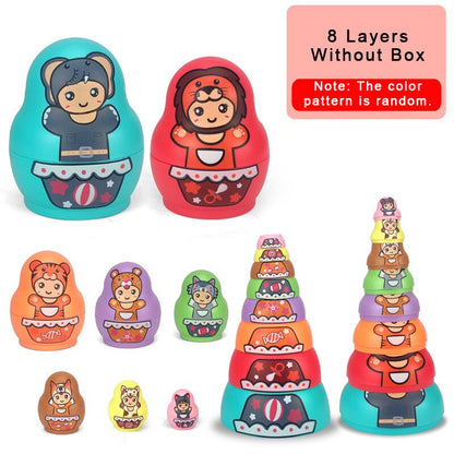 Bunte Kinderpuppen Matroschka Holzpuppen Sammlung