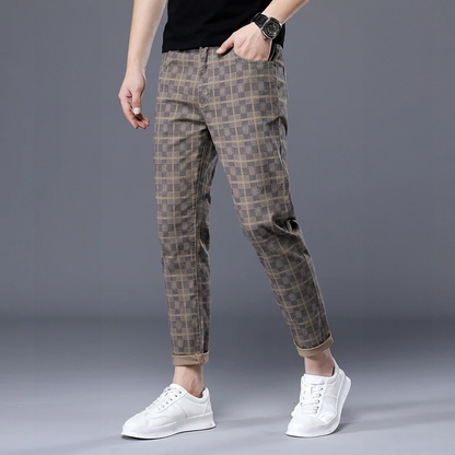 Herrenhosen Slim Fit kariert Modern & Stylisch