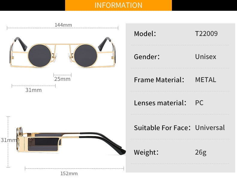 Runde Metall Sonnenbrille Elite Modern Berlin