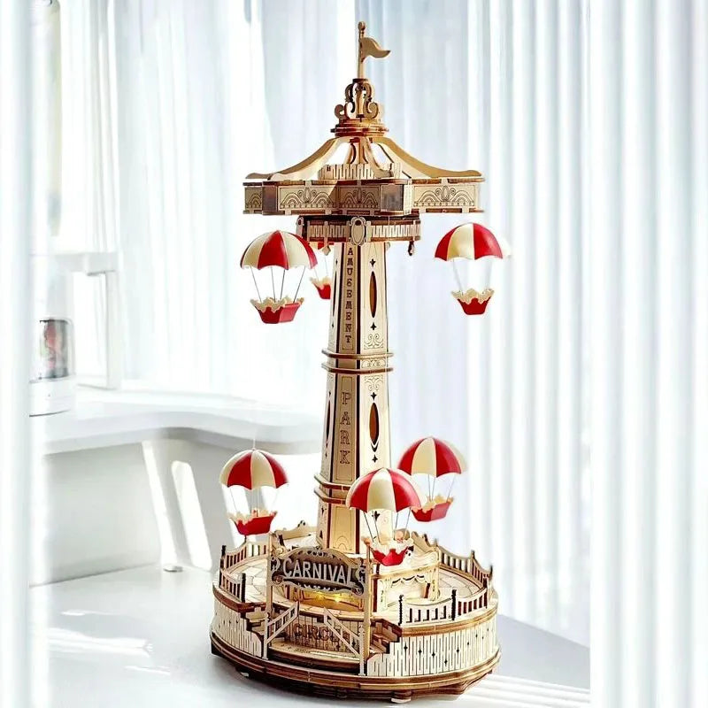 Holz 3D Puzzle DIY Turm Jahrmarkt Modell Bausatz - BerlinGlamour