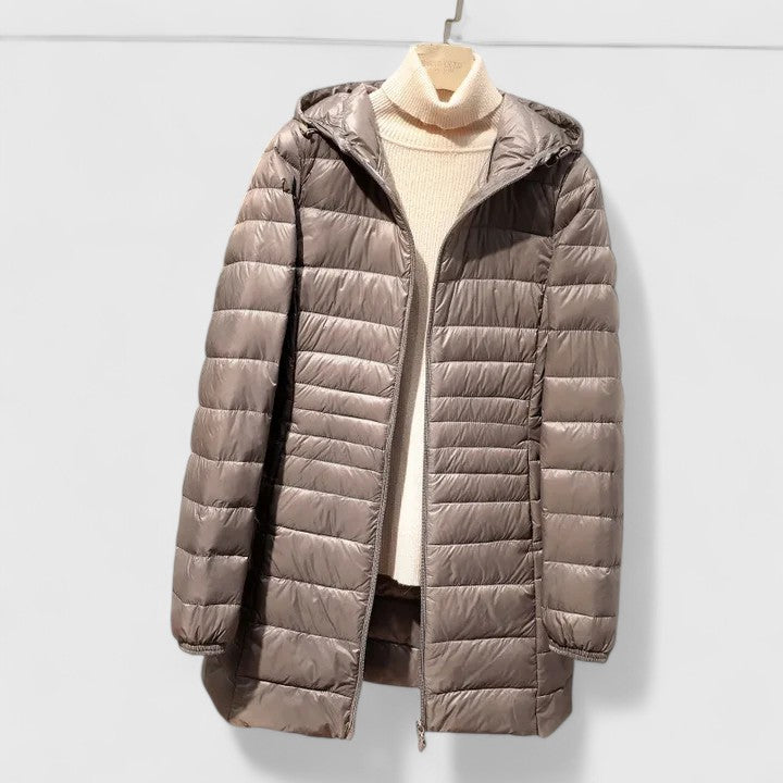 Damen Wintermantel Steppjacke Reißverschluss Warm