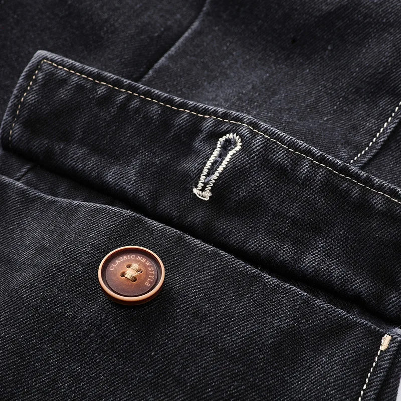 Demin Blazer Slim Fit Modern Männer