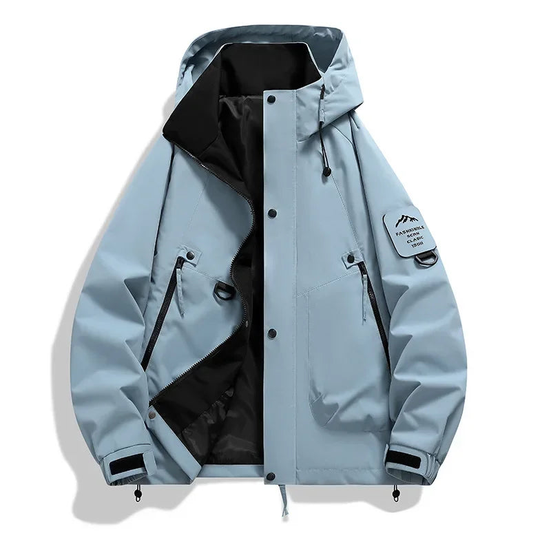Herren Outdoor-Jacke mit Kapuze und Reißverschluss