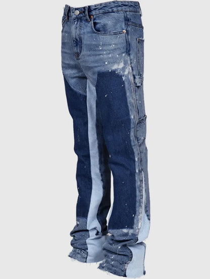 Herren Schlagjeans Lagenlook Style Modern