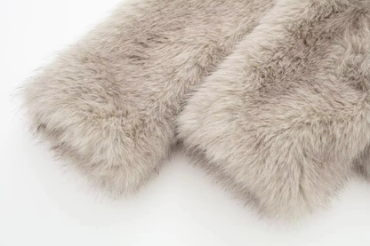 VelvetFur Damen Wintermantel Faux Fur Luxus