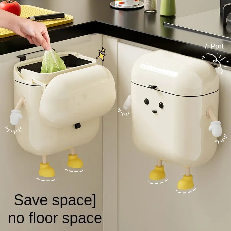 Hängender Mülleimer Edelstahl Modern Glänzend