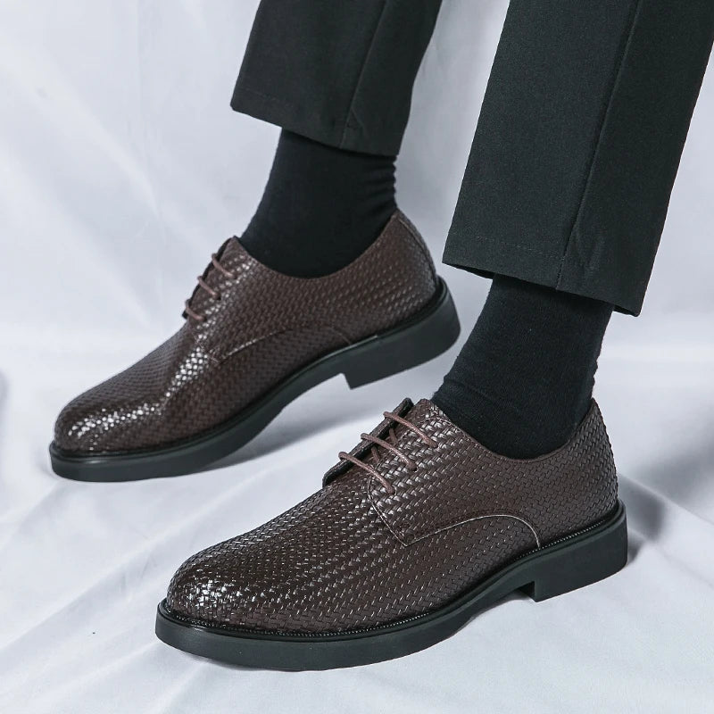 Herren Lederschuhe Oxfords Schwarz Elegannt