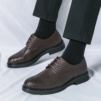 Herren Lederschuhe Oxfords Schwarz Elegannt