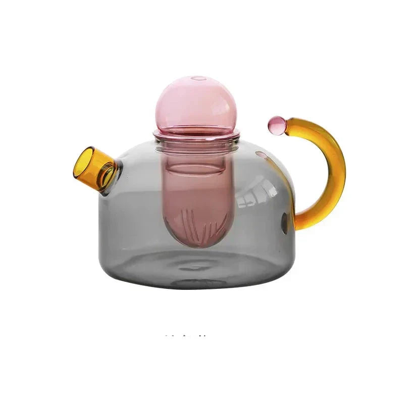 Glas Teeset Kontrast Farben Modern