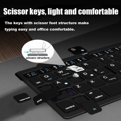 Kleine Drahtlose Tastatur mit Touchpad Faltbar