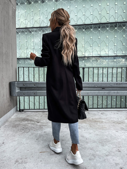 Klassische Doppelreihen Jacke Wolle Warm Elegant
