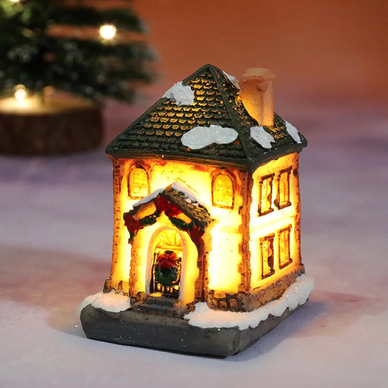 Weihnachtshaus Figuren LED Winterlichter Dekorativ