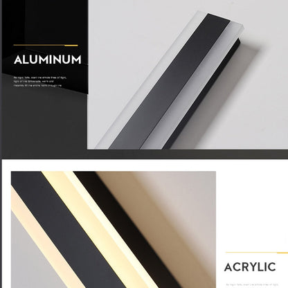 LED Wandlampe Modern Lange Streifen Elegent Silber