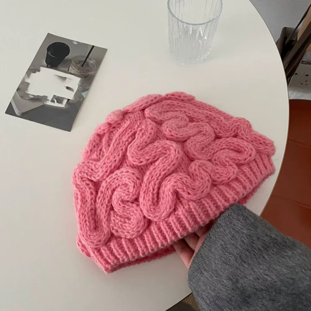 Intellectuelle Strickmütze IQ Humor Schwarz