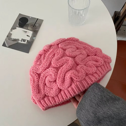 Intellectuelle Strickmütze IQ Humor Schwarz