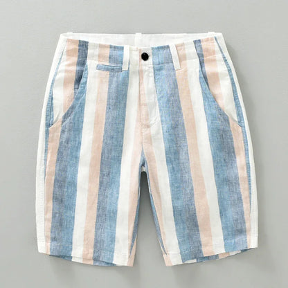 Herren Leinen-Shorts Bequem Leicht Sommer