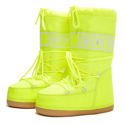 Lunéa Snow Boots Damen neon grün – trendige Schneestiefel für Damen