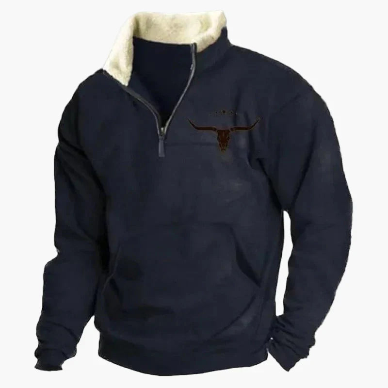 Western Style Pullover Azteken Muster Bequem