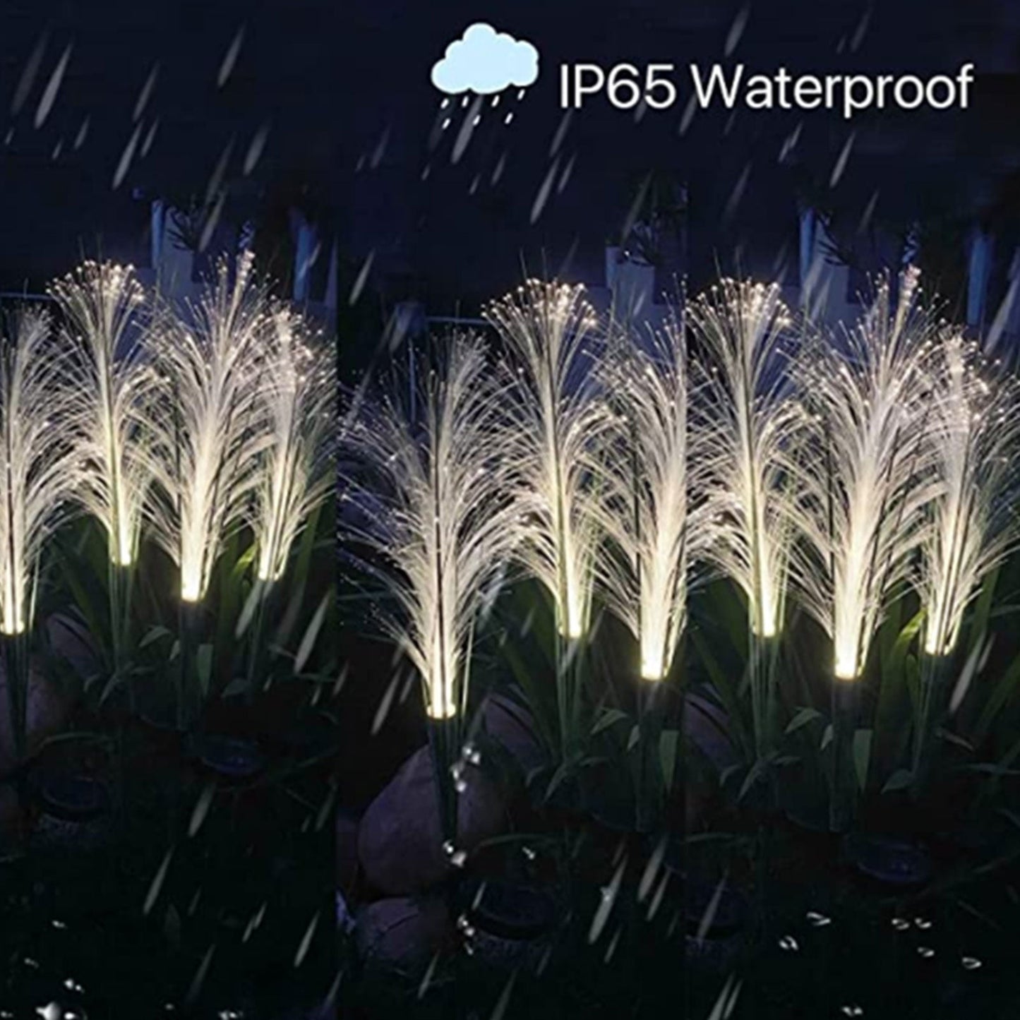 Wasserdichte Solar-Gartenleuchte Faser Optik