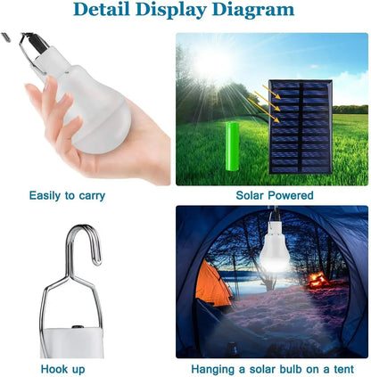 Tragbare LED-Lampe Solar USB Aufladbar Wasserdicht
