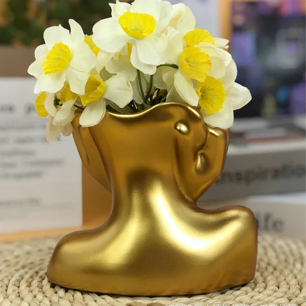 Blumentopf Dekorativ Glücklich Bunt Keramik