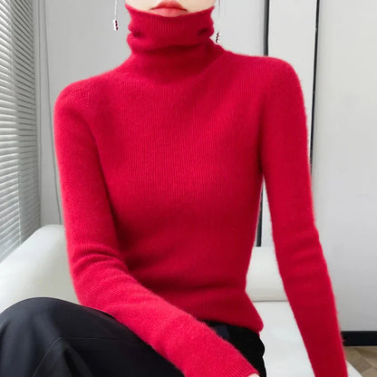 Wollpullover Rollkragen Warm Elegant