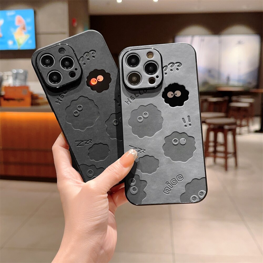 Leder iPhone Hülle Stoßfest mit Monster Design