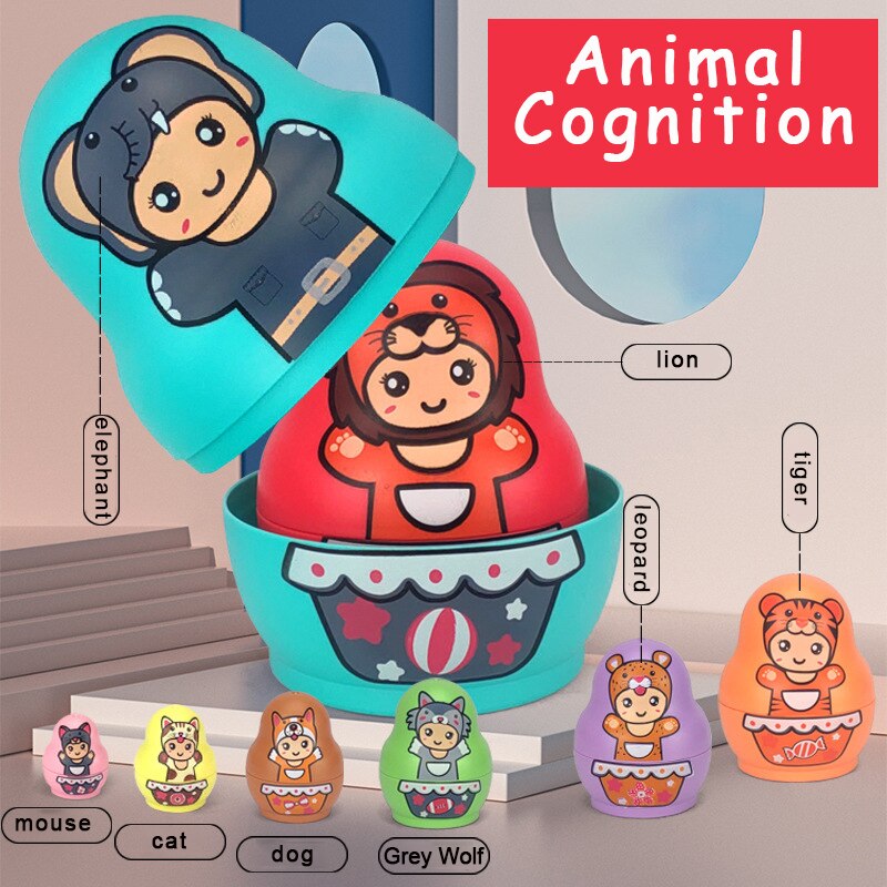 Bunte Kinderpuppen Matroschka Holzpuppen Sammlung