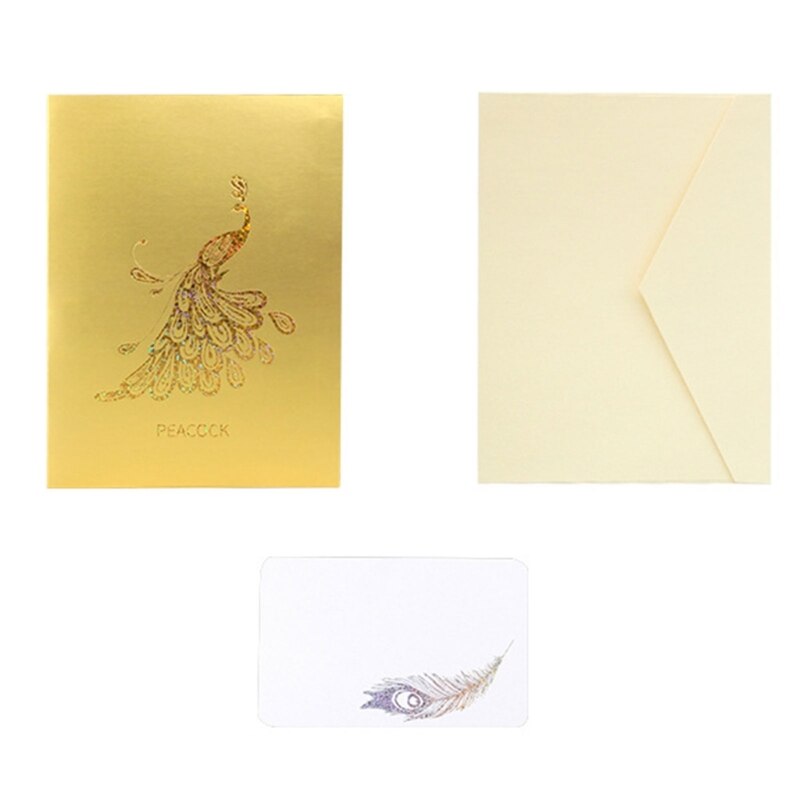 Dekorative Karte Pfau 3D Schimmer Effekt Geschenkkarte