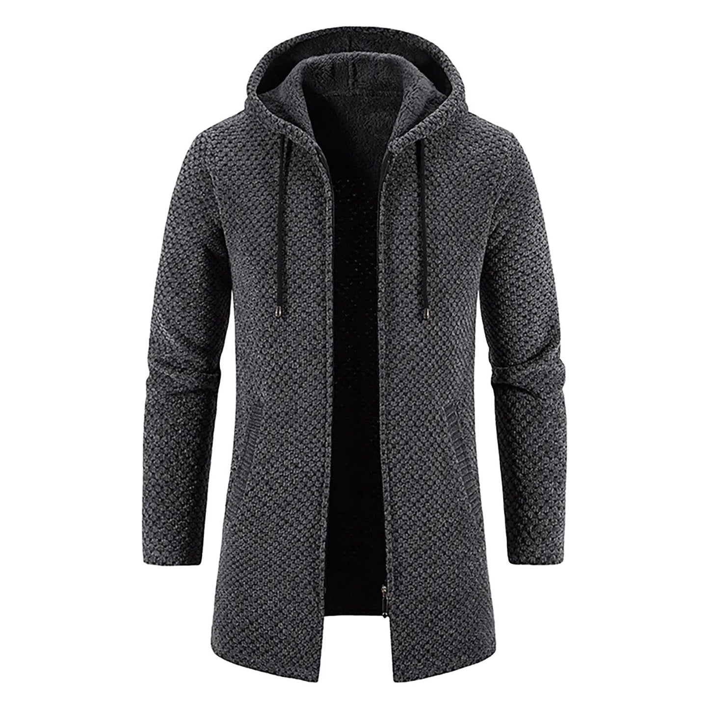 Herren Langmantel mit Kapuze Warm Wasserabweisend