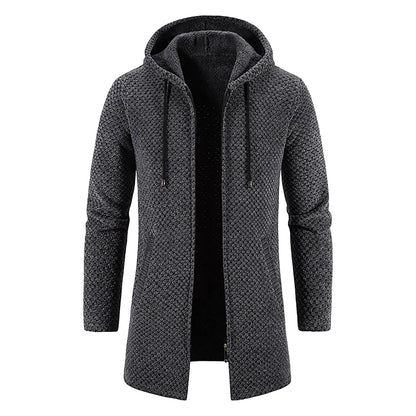 Herren Langmantel mit Kapuze Warm Wasserabweisend