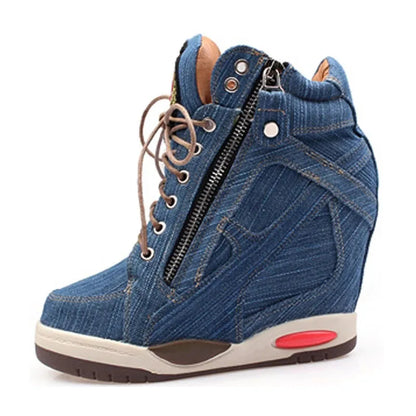 Damen Sneaker Keine Eile Wedges Hoch