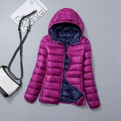 Daunenjacke Wendejacke Warm Damen