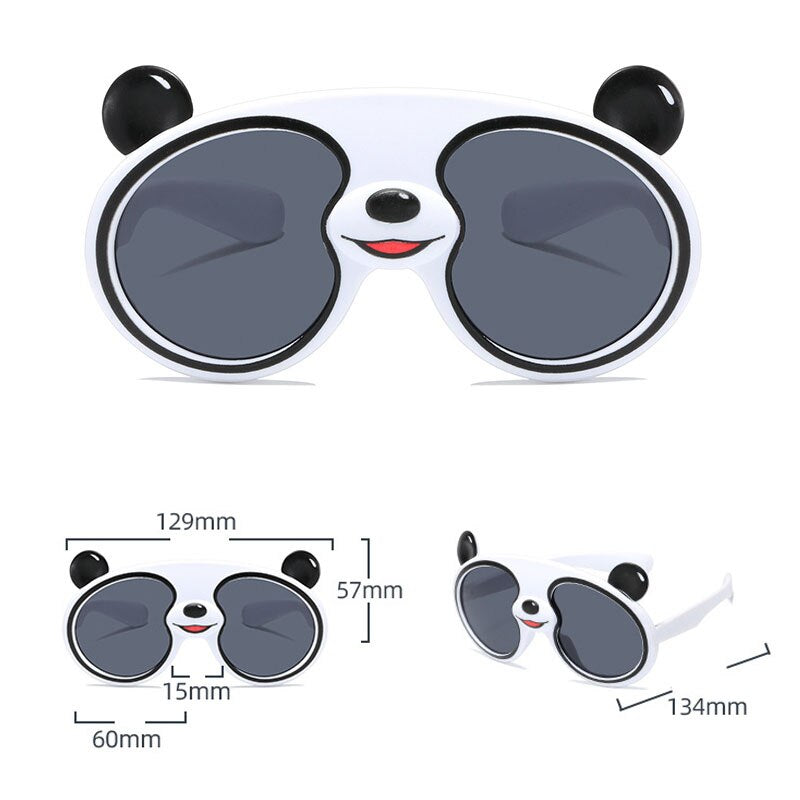 Kinder Sonnenbrille Süß Panda Weich mit Träger - BerlinGlamour