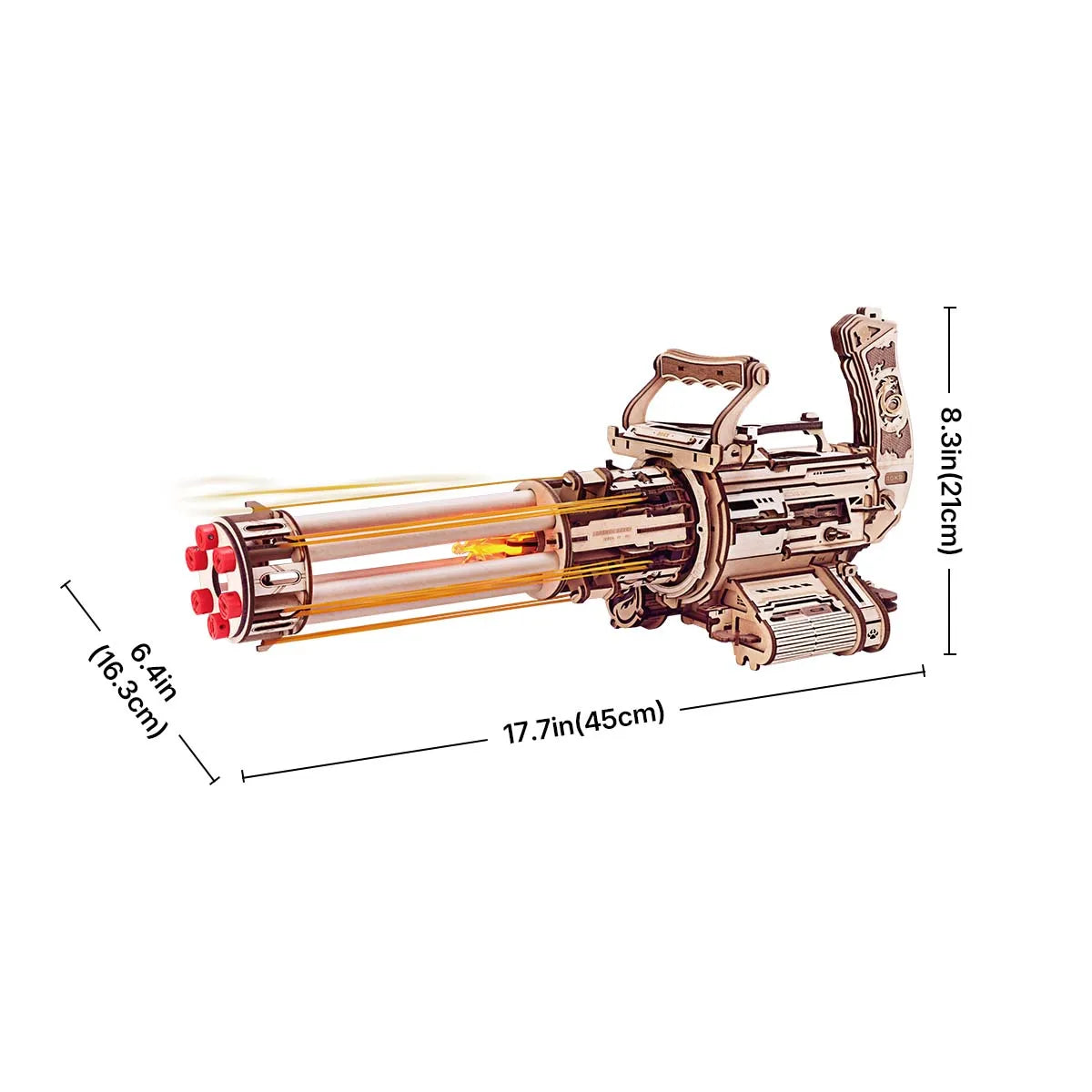 Holz Spielzeugpistole 3D Puzzle Rapid Fire Launcher - BerlinGlamour