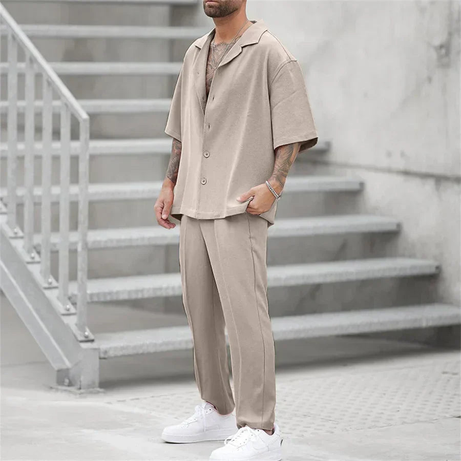 Herren Sommer Set Leicht Atmungsaktiv Modern