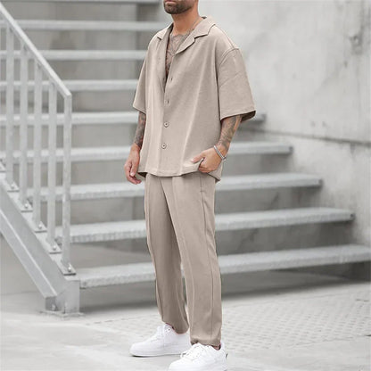Herren Sommer Set Leicht Atmungsaktiv Modern