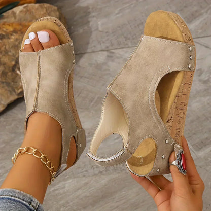 Stilvolle Keilsandaletten Damen Bequem Elegant