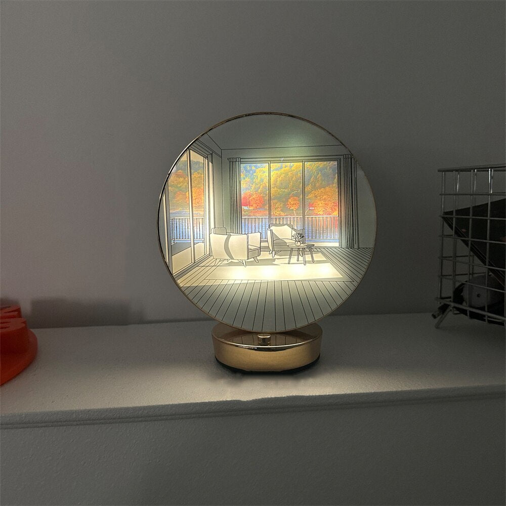 Kreative Tischlampe mit Orb Malerei Effekt Modern