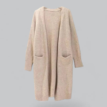 Elegante Frauen Strickjacke Lang aus Cashmere