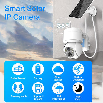 WiFi Überwachungskamera Solarbetrieben IP66 Wasserdicht