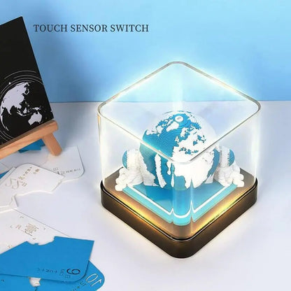 Wanderer Notizblock 3D Erde Kalender Reisetagebuch