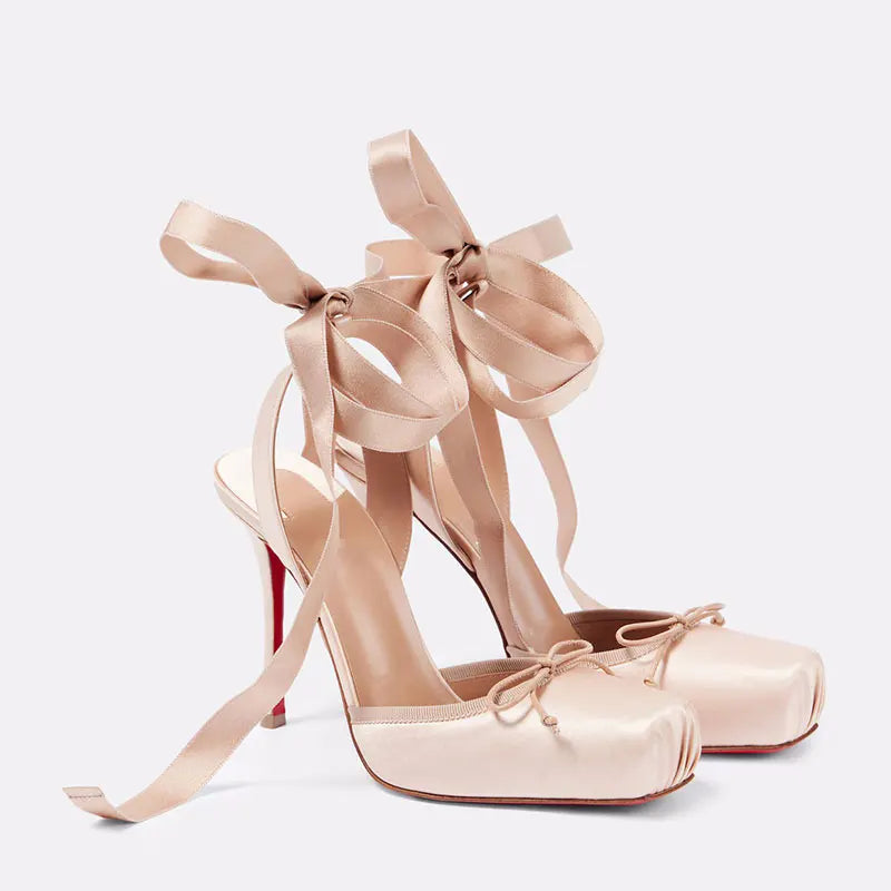 Elegante Satin-Ballett-Schuhe Damen - BerlinGlamour