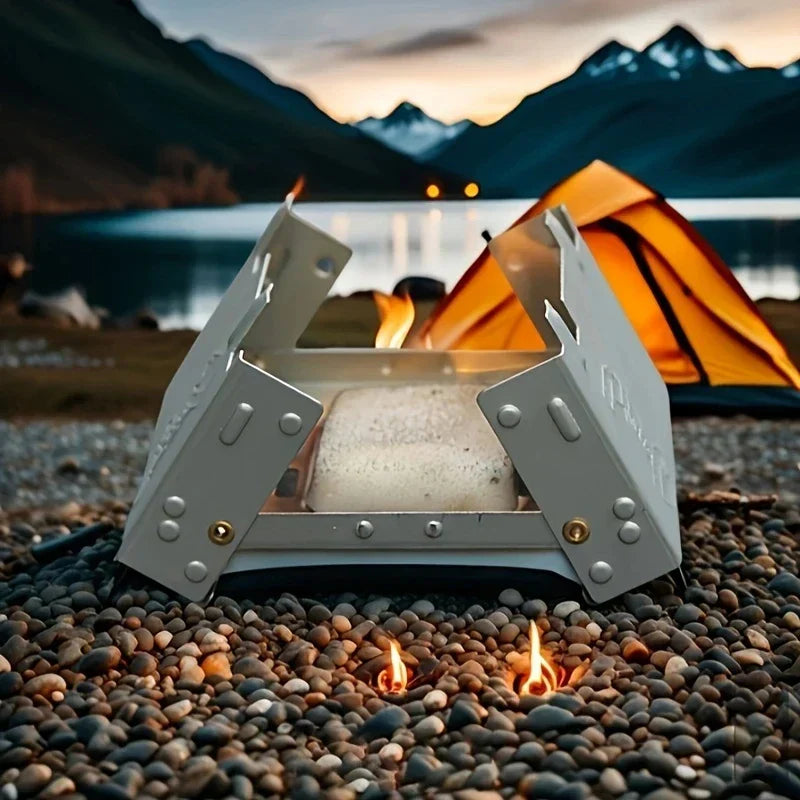 BerlinGlamour | Faltbarer Holz-Taschenbrenner Ultra Leicht - BerlinGlamour