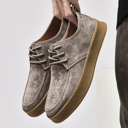 Herren Sneaker aus Wildleder Hochwertig Schwarz - BerlinGlamour