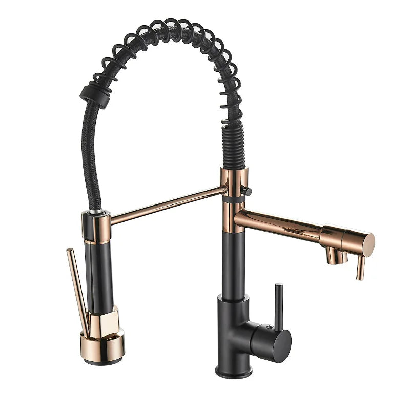 Küchenarmatur Doppel Auslauf Bronze Luxus