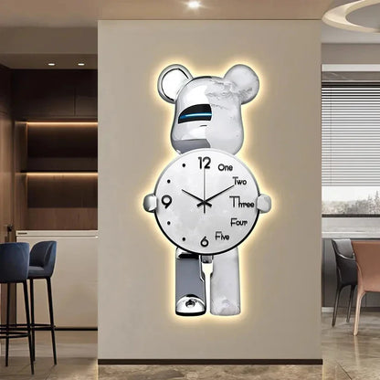 LED Wanduhr Sternenlicht Modern Leuchtend
