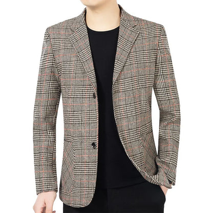 Herren Blazer Elegant Tweed Modern Slim Fit